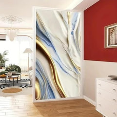 Blue & Golden Marble Foil - Elegant Decorative Wrap (Ta-055)