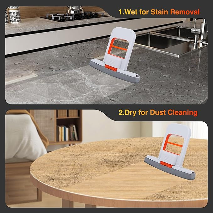 Compact Foldable Desktop Mop for Wet & Dry Cleaning