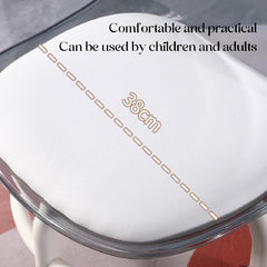 Mini Rolling Stool - Transparent, Compact, Adjustable Chair
