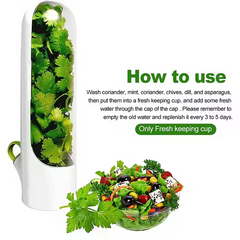 Fresh Herb Saver Capsule Case for Fridge - Keep Herbs Fresh