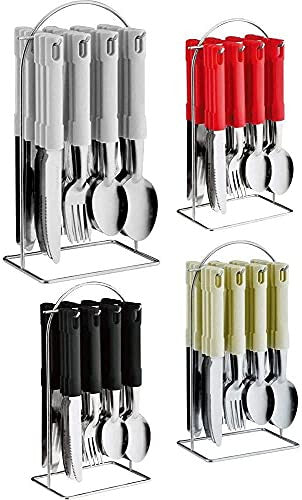Ss 24-Piece Stainless Steel Kitchen Cutlery Set with Stand