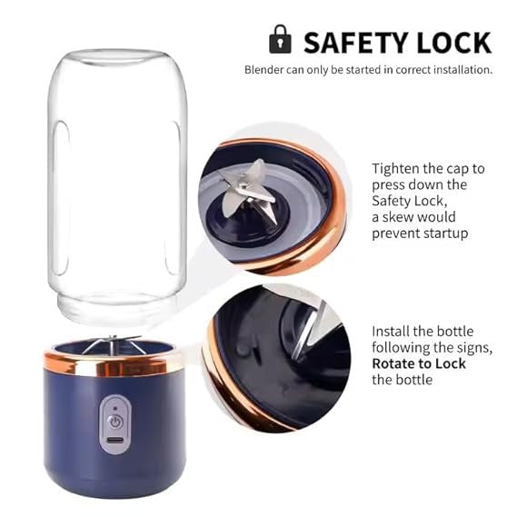 Portable Mini Electric Juicer & Blender with Shaker Bottle