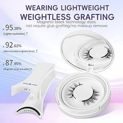 Magnetic Eyelashes with Applicator – Reusable Natural Look