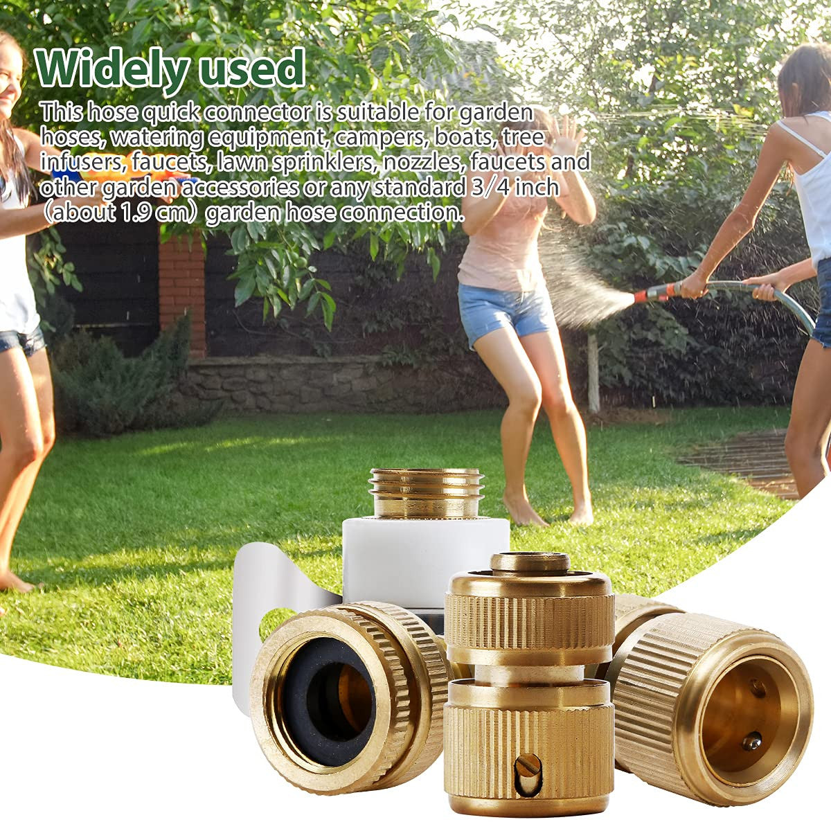 4Pcs Brass Garden Hose Quick Connect Tap Pipe Connectors