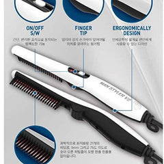 V2 Multi-Functional Beard & Hair Straightener Brush for Men & Women
