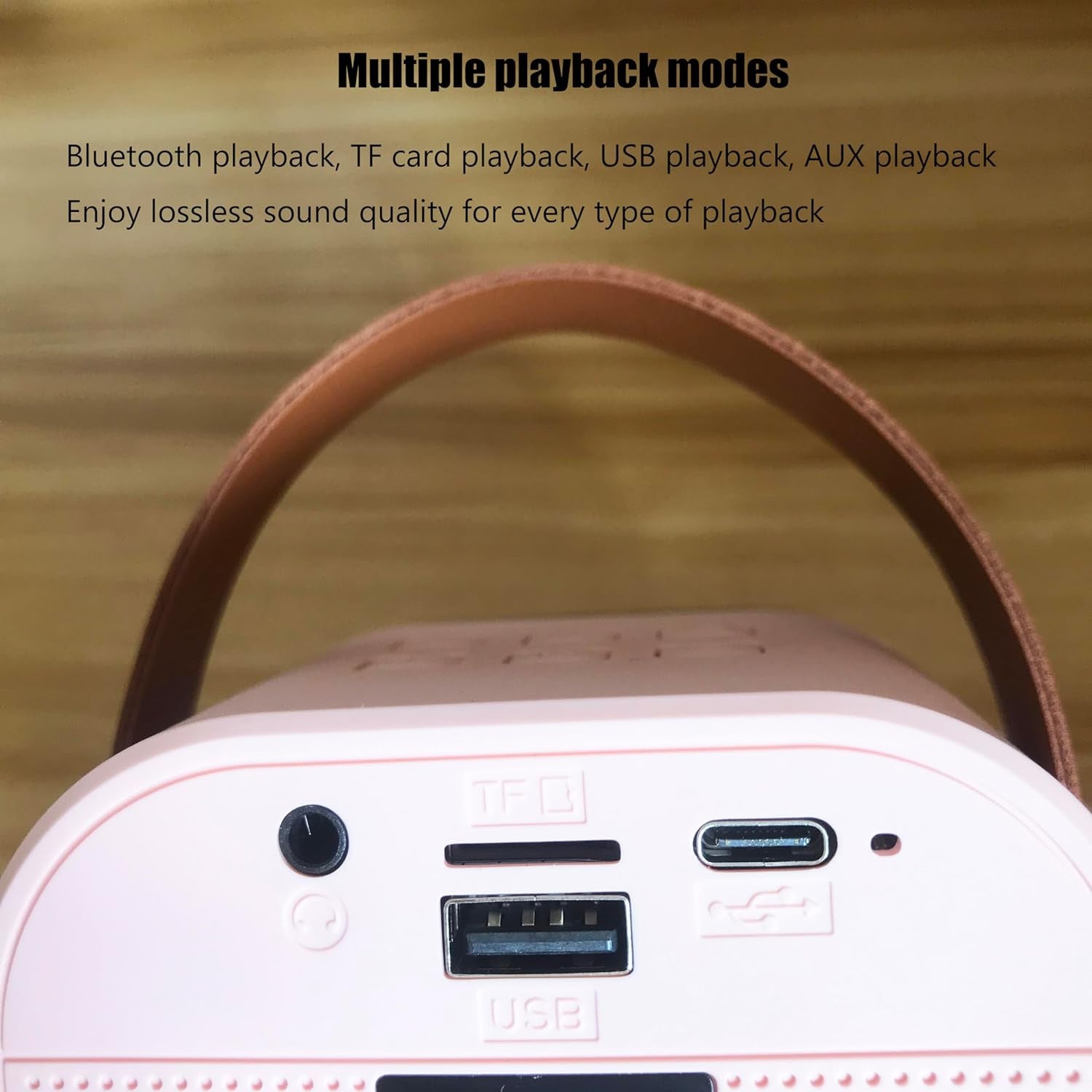Portable Bluetooth Karaoke Speaker with Wireless Microphone & LED Light