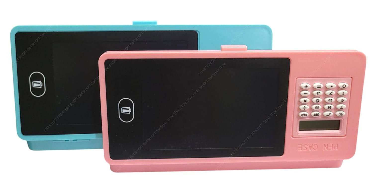 LCD Pencil Case with Calculator and Writing Tablet