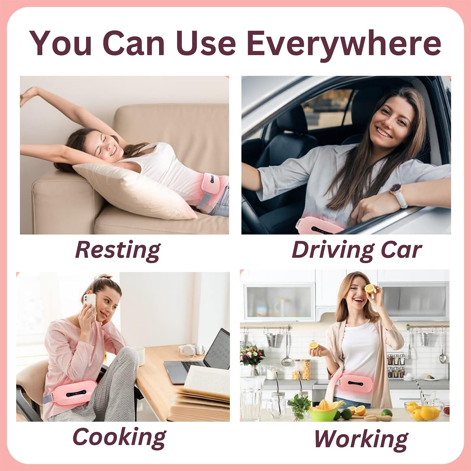 Cordless Electric Heating Belt for Pain Relief & Muscle Relaxation