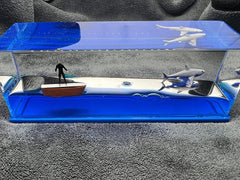 Floating Water Men & Shark Car Dashboard Decor with Iceberg & Ship