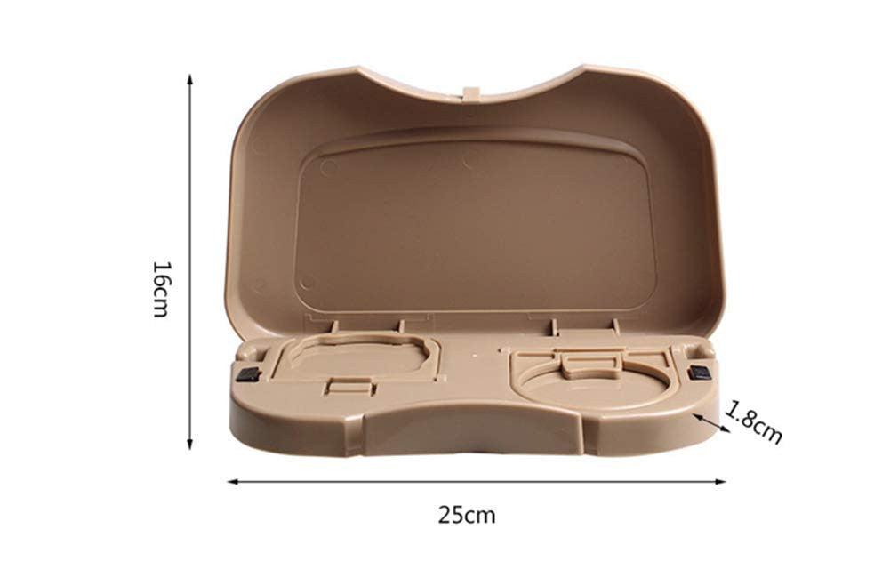 Foldable Car Travel Dining Tray with Storage and Tablet Holder