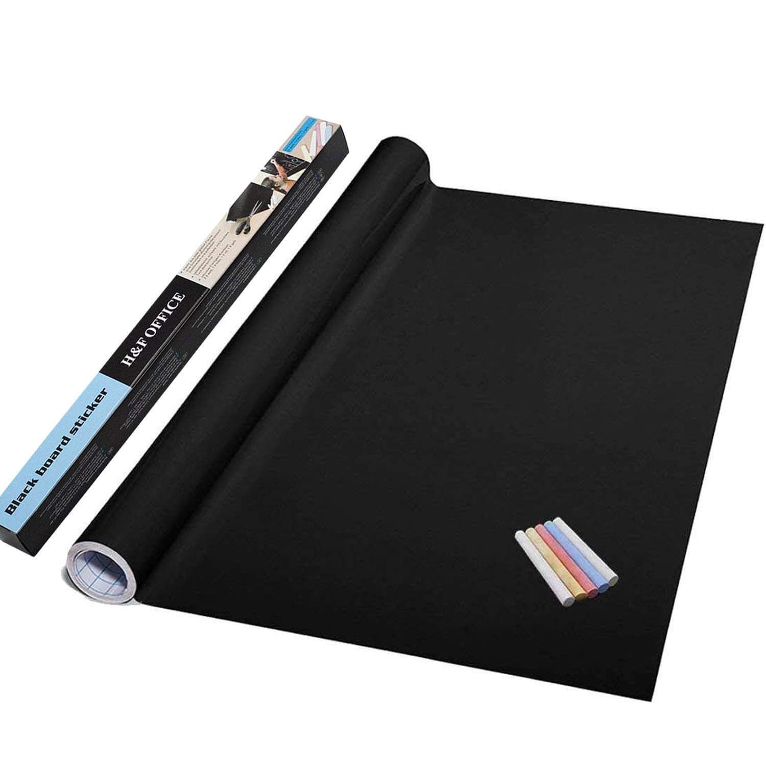 Removable Black Board Wall Sticker with Chalks for Home & Office