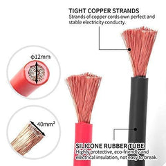 1500 Amp Heavy Duty Copper Jumper Cables with Alligator Clamps for Cars and Trucks