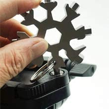 18-in-1 Snowflake Multi-Tool Keychain for Camping and Biking