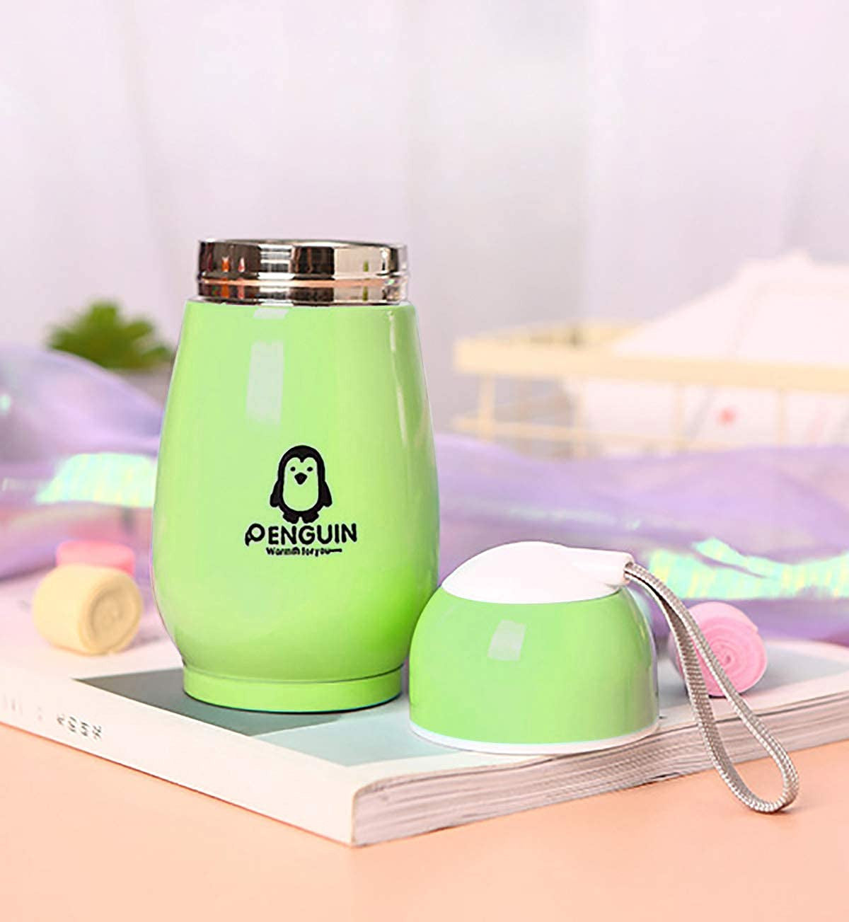 Cute Penguin 300ml Leakproof Stainless Steel Water Bottle