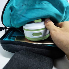 350ml Foldable Travel Coffee Cup with Lid – Leakproof, Space-Saving Mug