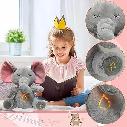Breathing Elephant Plush with Rhythmic Motion, Music & Lights