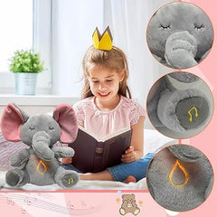 Breathing Elephant Plush with Rhythmic Motion, Music & Lights