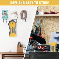 Heavy-Duty Metal Paint Scraper with 15 Replacement Blades
