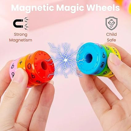 Magnetic Math Puzzle Toy for Arithmetic Learning and Calculation Skills