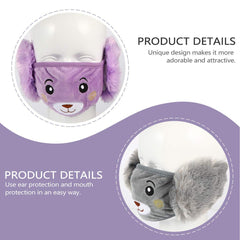 Kids' Warm Winter Face Mask with Plush Earmuffs for Girls & Boys