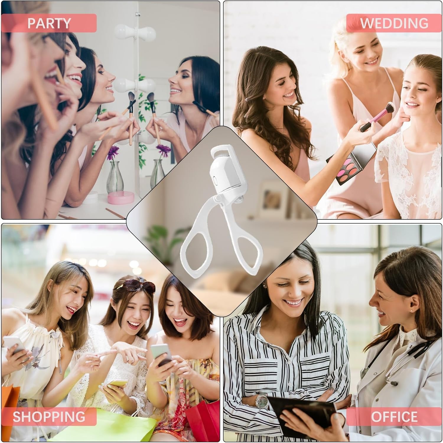 Electric Heated Rechargeable Eyelash Curler for Perfect Curling