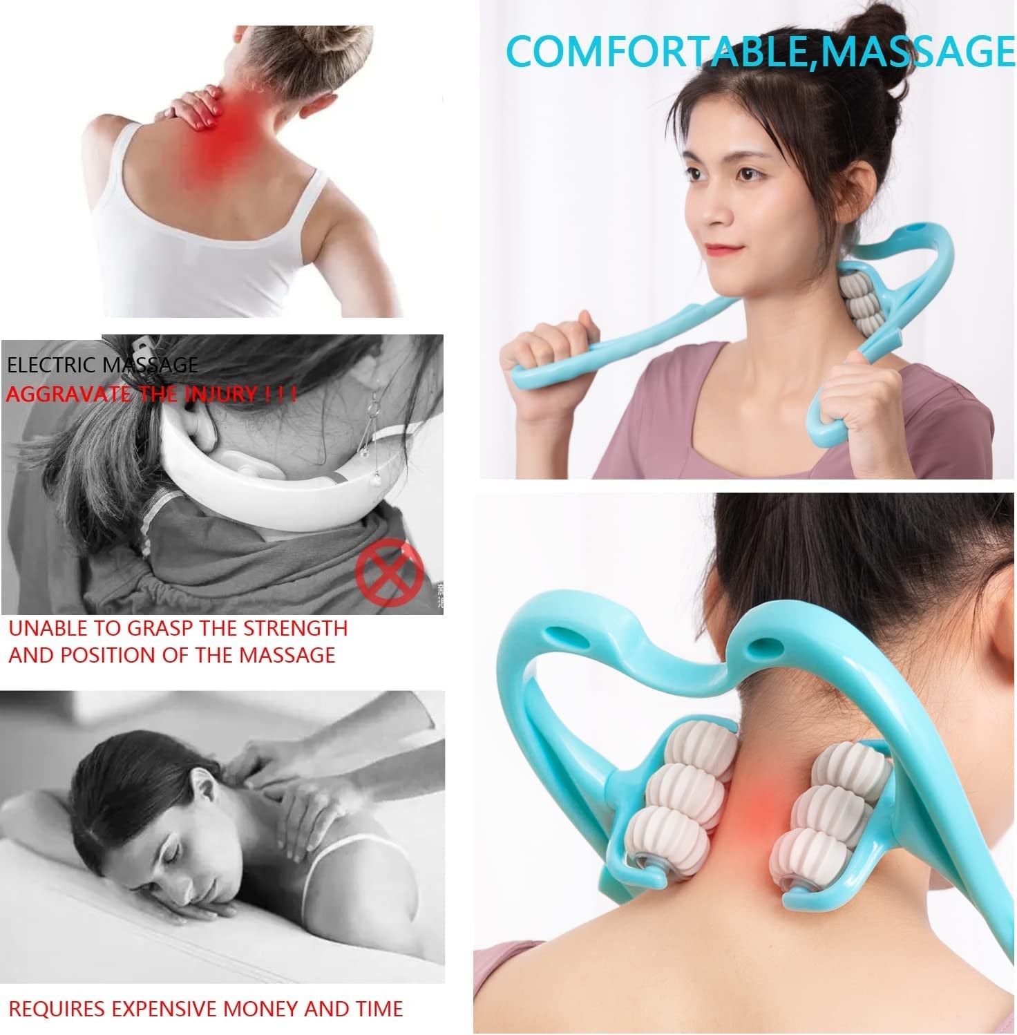 Upgraded 360° Neck & Body Trigger Point Roller for Pain Relief