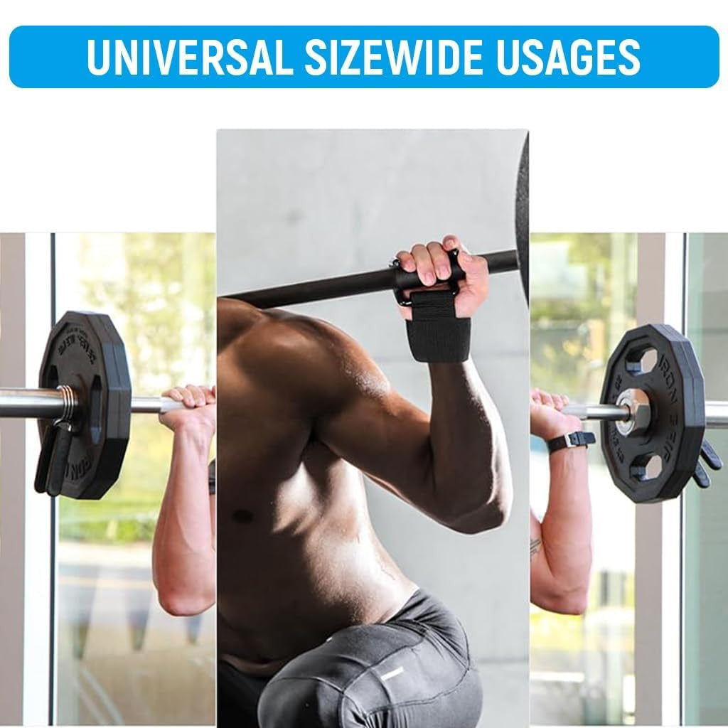 Heavy-Duty Metal Lifting Hooks for Weightlifting & Hoisting - 1 Pair