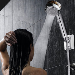 Turbo Fan Handheld Shower Head with Filter, Pause & 360° Rotation