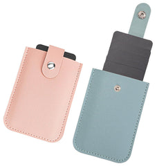 Leather Pull-Out Credit Card Holder - Slim RFID Blocking Wallet