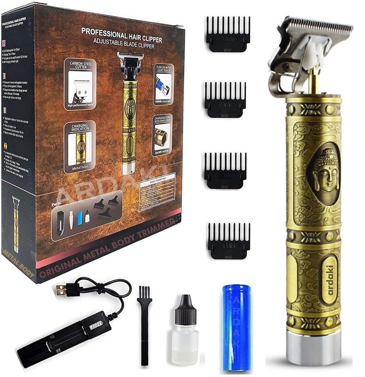 Budha Professional Cordless T-Blade Hair Trimmer for Men