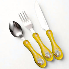 3-Piece Spoon, Fork & Knife Cutlery Set with Carry Case