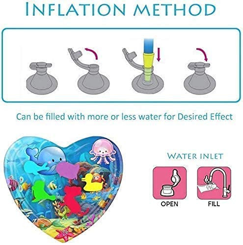 Heart-Shaped Baby Slapped Pad & Water Play Mat for Kids