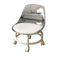 Mini Rolling Stool - Transparent, Compact, Adjustable Chair