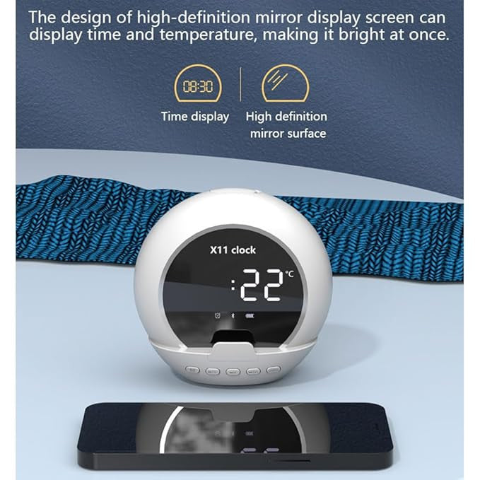 Wireless Bluetooth Speaker with Built-in Clock