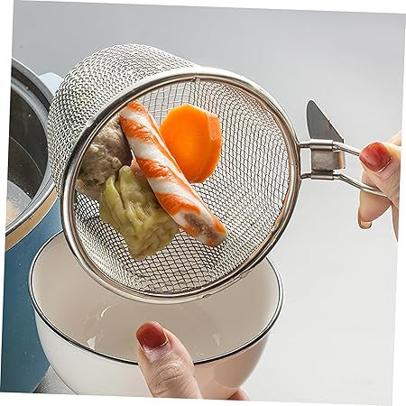 Food Strainer Noodle Basket with Handle – Mesh Filter for Cooking