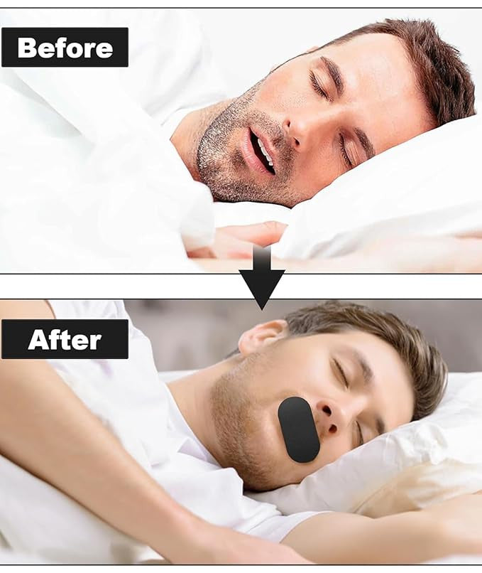 30 Pcs Black Mouth Tape for Nasal Breathing & Sleep Fix