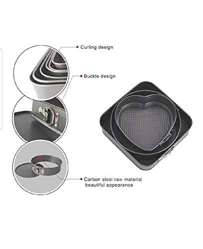 Multi-Shape Non-Stick Springform Cake Mould Set for Baking