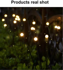 Solar Garden Firefly Lights - 2 Pack Solar Outdoor Pathway Decor