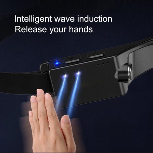 Red & White 3-in-1 Rechargeable Headlamp 250lm for Camping & Hiking