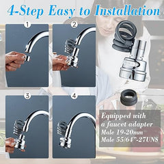Expandable Kitchen Faucet with Sprayer - Adjustable Sink Faucet