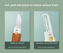 2-in-1 Multi-Function Stainless Steel Peeler & Camping Knife