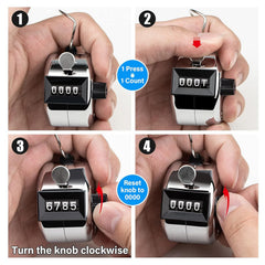 Digital Hand Tally Counter, Finger Counter, 40-70 Character