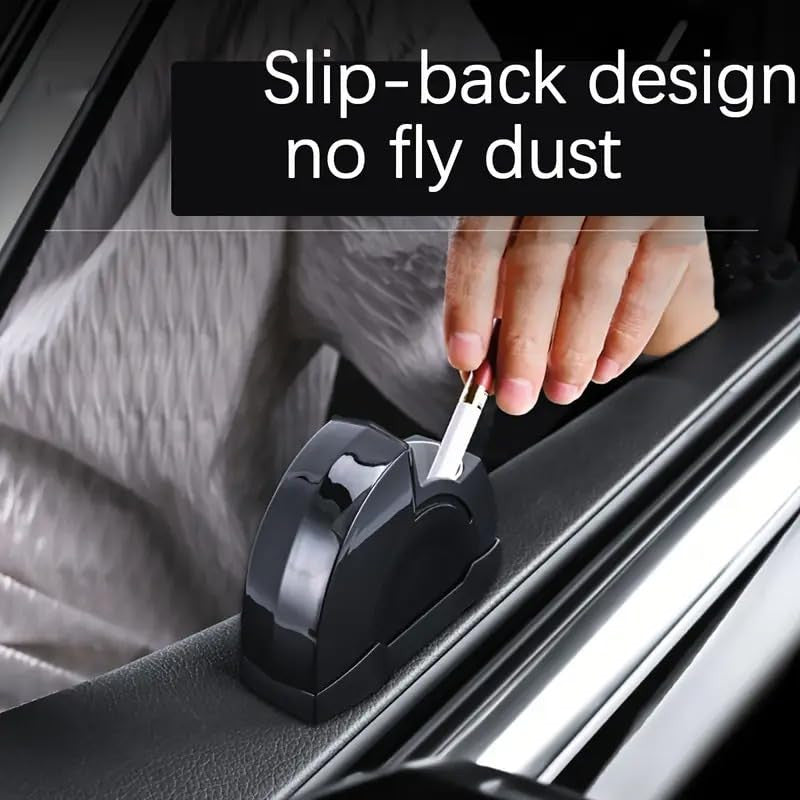 Premium Car Ashtray with LED Light, Windproof & Odor-Proof
