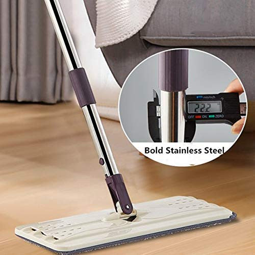 Magic Flat Mop with Self-Cleaning Microfiber for Easy Floor Cleaning
