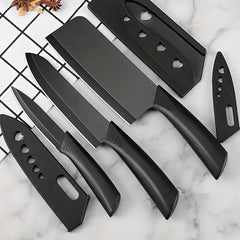 3-Piece Black Stainless Steel Knife Set