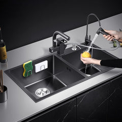 Waterproof Stainless Steel Sink Sponge Holder with Adhesive Mount