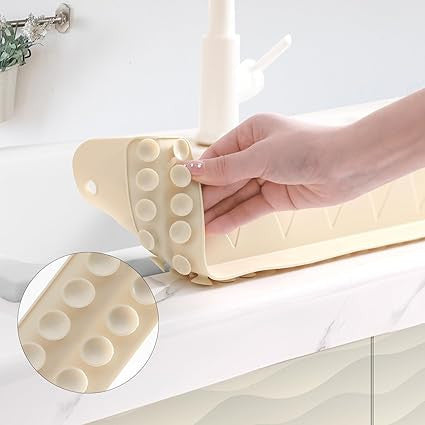 Silicone Sink Splash Guard Set with Suction Cups – 2 Pieces