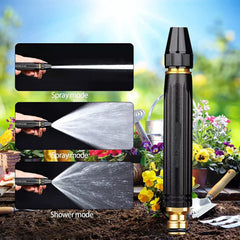 Black Spray Water Gun Kit with Brass Nozzle & Attachments
