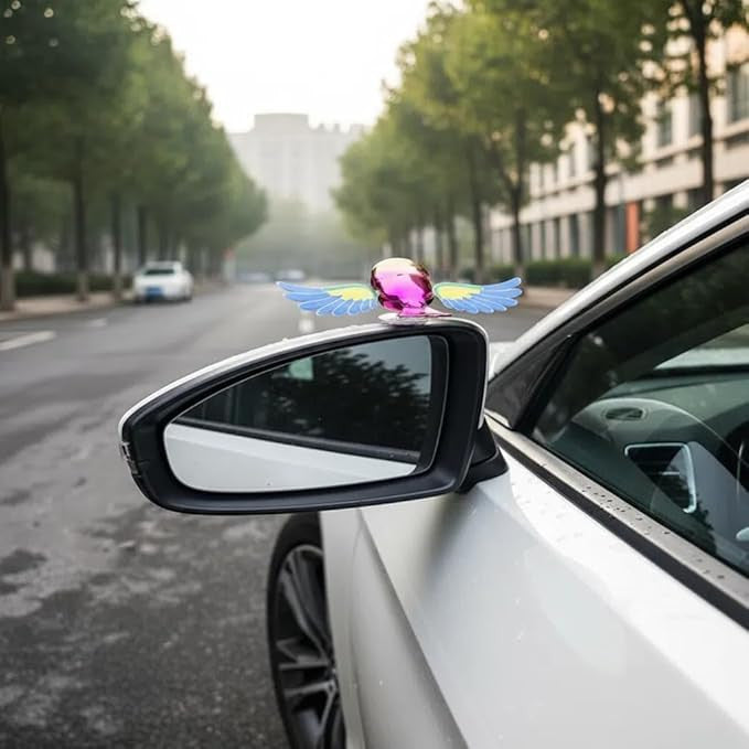 Fluttering Bird Vehicle Ornament for Elegant Car Decor