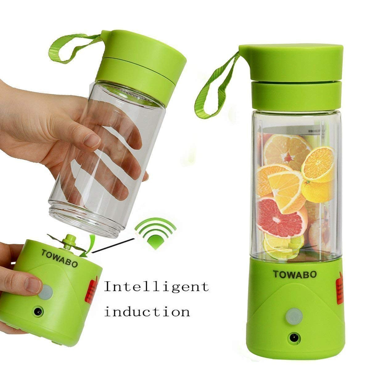 Portable 6-Blade USB Rechargeable Electric Juicer Blender
